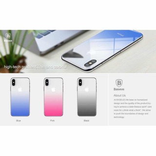 Dán lưng kính màu iPhone X Baseus  siêu hót