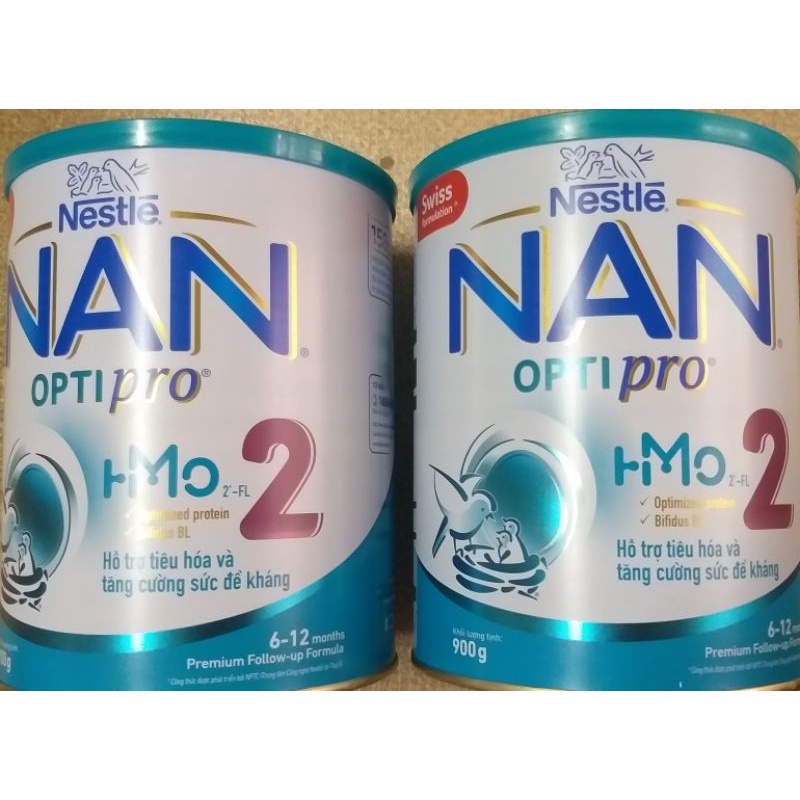 Combo 2 lon Sữa NAN OPTIPRO số 2 900g [HSD:2023]