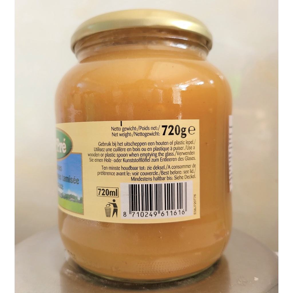 [Lọ 720ml] XỐT TÁO [Netherlands] VERT PRE (Appelmoes) Apple Sauce (nph-hk)