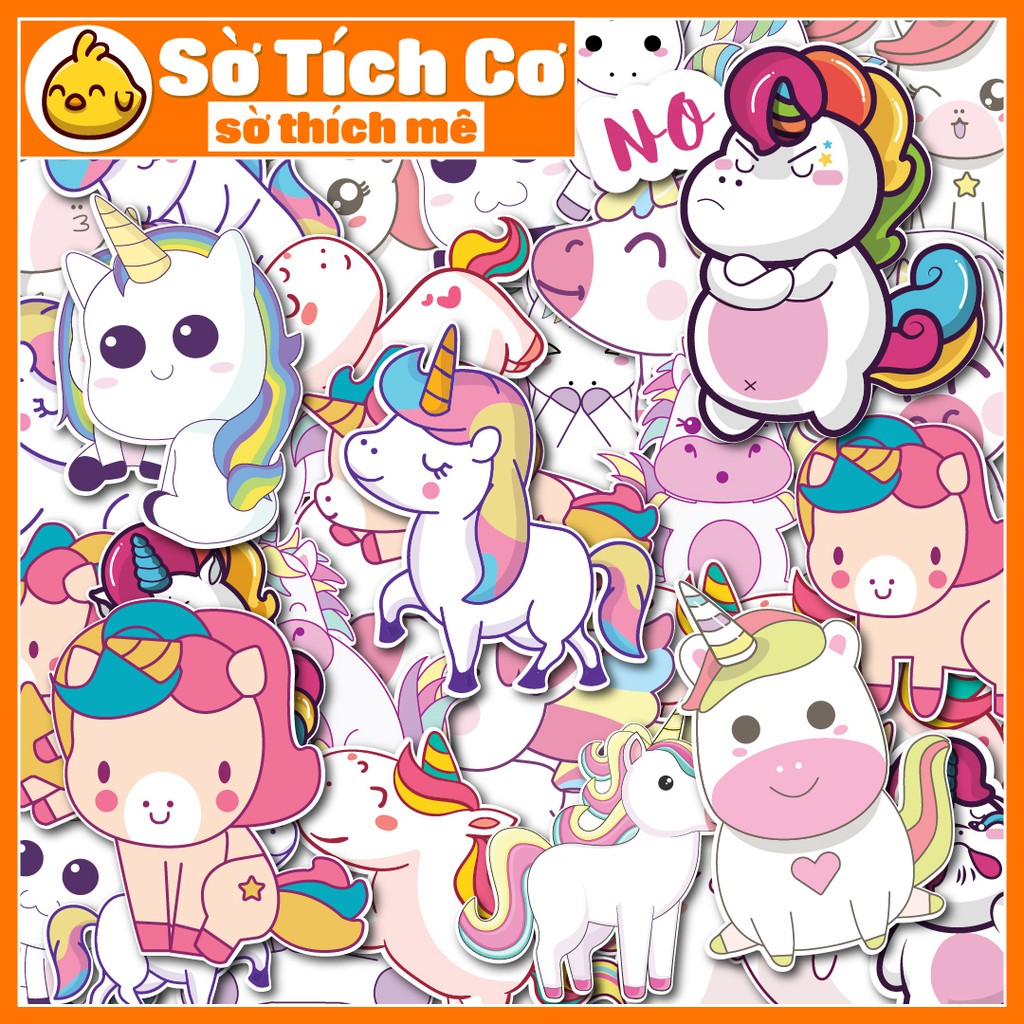 Unicorn dán điện thoại, laptop, mũ bảo hiểm, guitar, vali MSP: ST08
