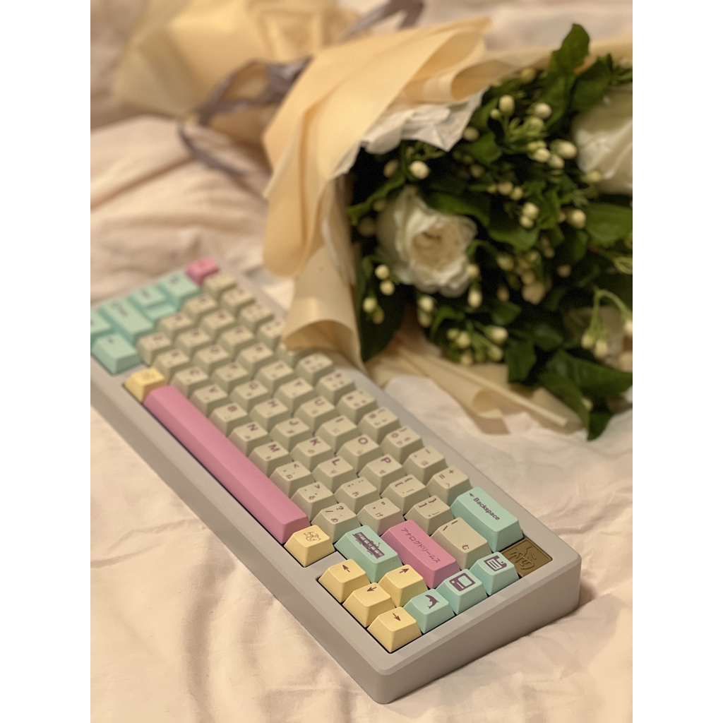 GMK Simulated Dream Keycap 164 Phím PBT Dye-Thăng hoa Keycaps Cherry Profile Nhật Bản Keycaps cho Cherry Gateron MX Công tắc bàn phím cơ