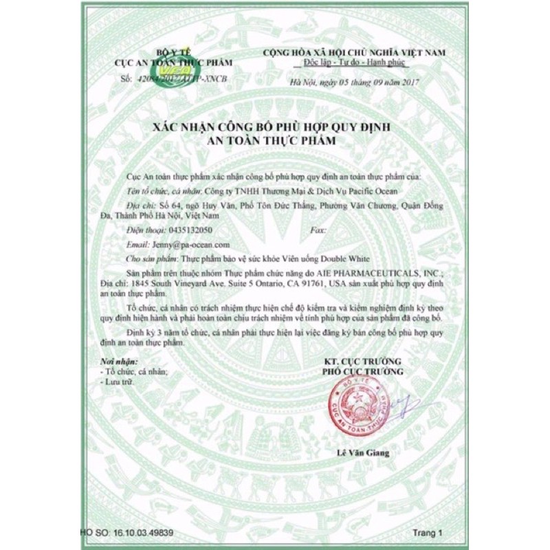 Viên uống trắng da chống nắng Double White USA ⚡Chính Hãng⚡bổ sung Glutathione giúp đẹp da giảm mụn mờ thâm sạm tàn nhan