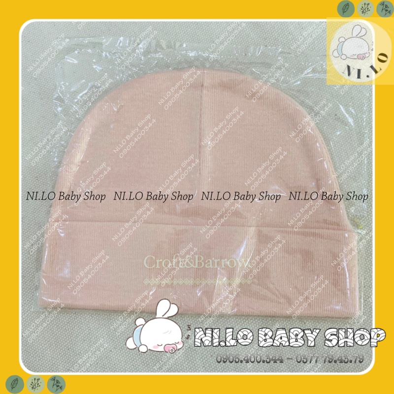 Mũ nón trơn Cotton Cho Bé Sơ Sinh 0-3 tháng tuổi