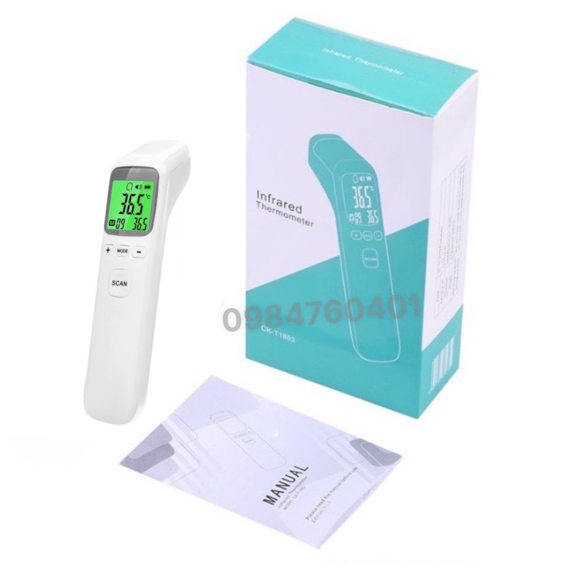 Nhiệt kế điện tử hồng ngoại đo trán đa năng CK-T1803