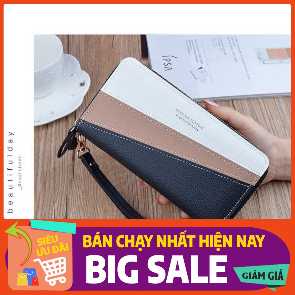 [TẶNG VOUCHER 50K] ✨HÀNG CAO CẤP✨ VÍ CẦM TAY HAI KHÓA KÉO