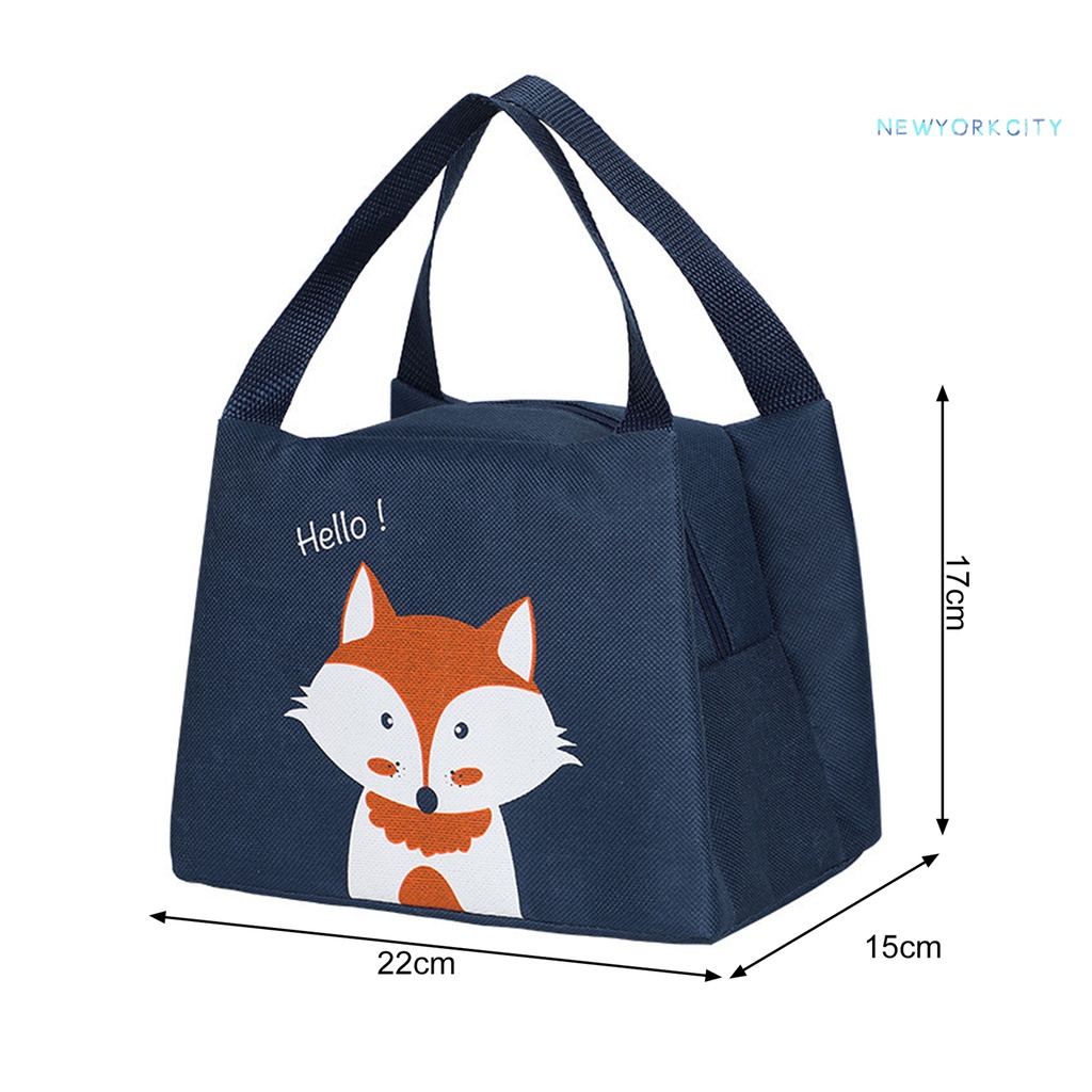 Túi Giữ Nhiệt Đựng Hộp Cơm Trưa Bằng Vải Oxford Dung Tích Lớn