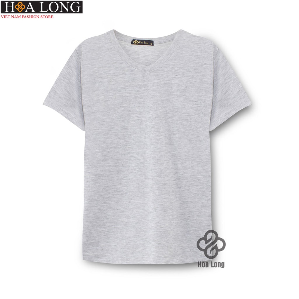 Áo thun Cổ TIM nam - Basic TEE - HOA LONG (Xám tiêu)
