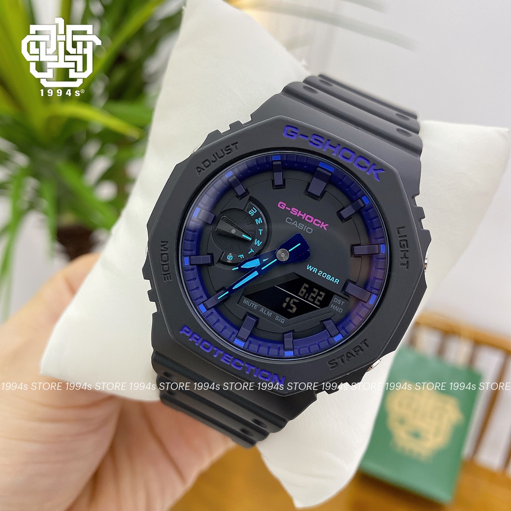 Đồng hồ nam Casio G-Shock GA-2100VB-1A chống va đập, chống nước 200m, hàng chính hãng