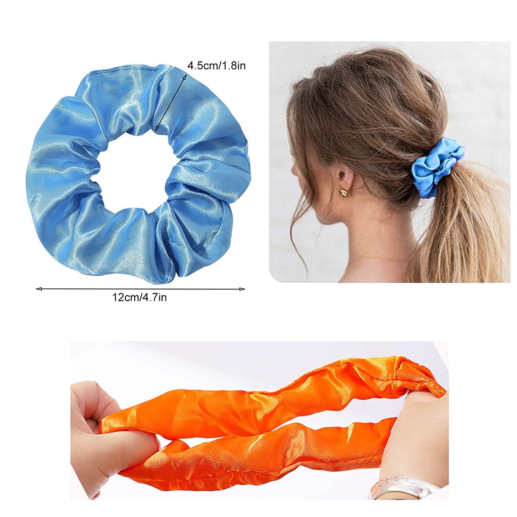 Dây Cột Tóc Co Giãn Đính Đèn LED Nhiều Màu Phong Cách Hàn Quốc Cho Nữ