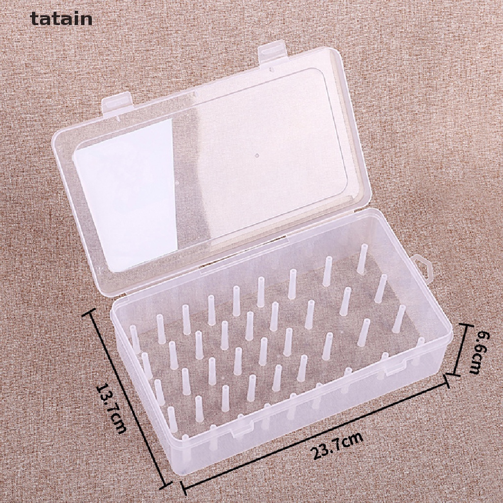 [TAT] 42PCS Plastic Transparent Thread Box Household Sewing Thread Storage Box Suitcas CVX