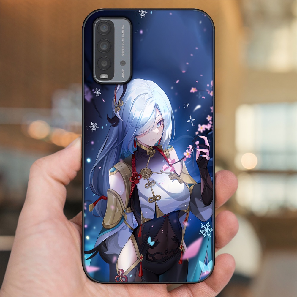 Ốp lưng Xiaomi Redmi 9T viền đen in hình Shenhe Genshin Impact