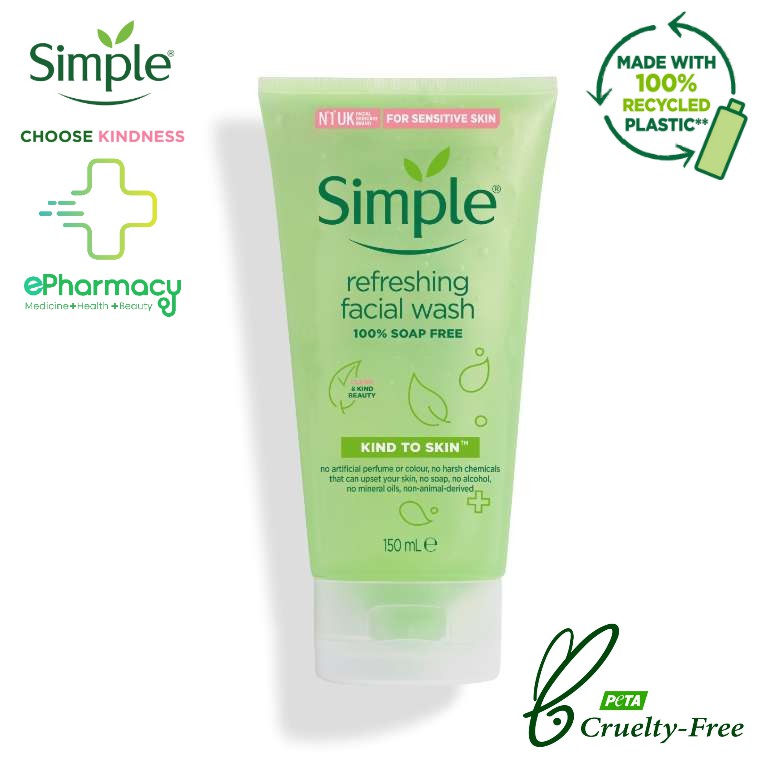 [Mã COSDAY -50k đơn 150k] Simple Sữa Rửa Mặt Refreshing Facial Wash 150ml