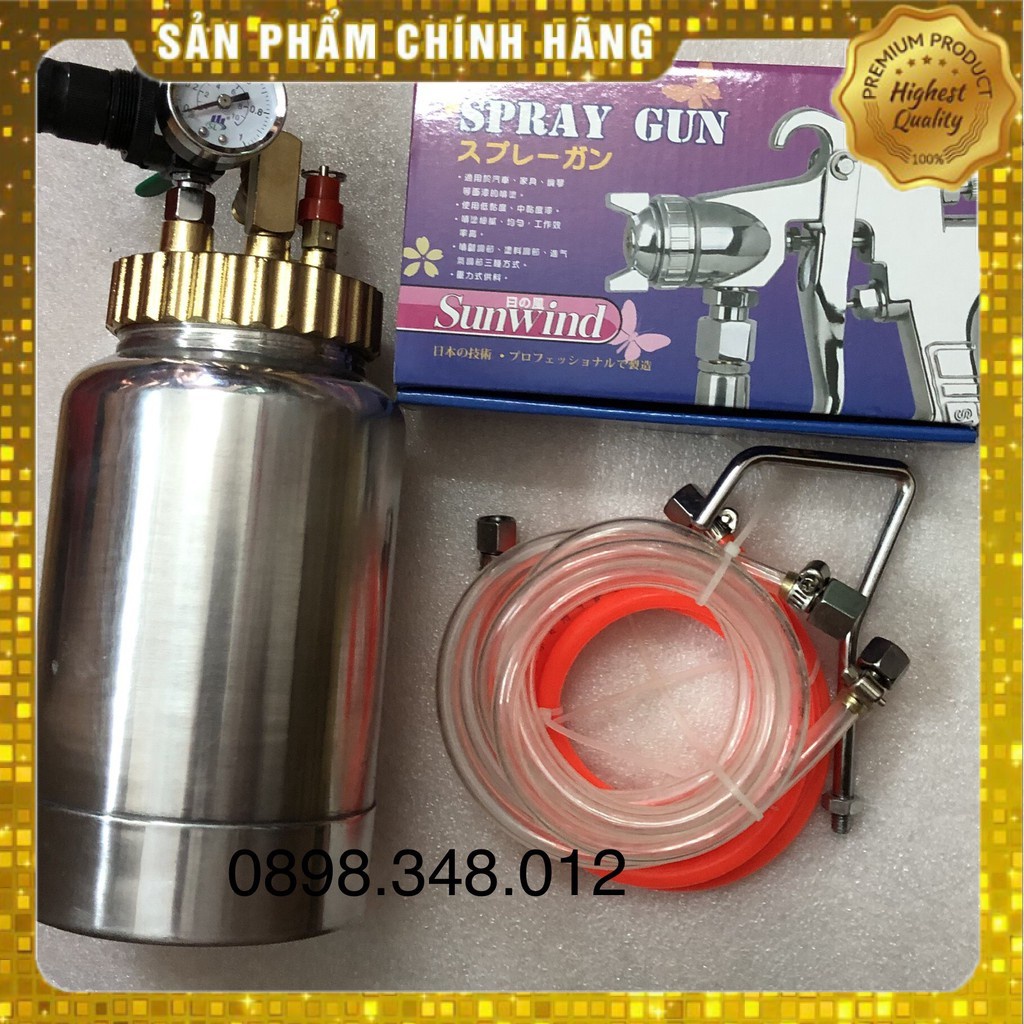 SÚNG PHUN SƠN PHUN KEO BÌNH 2L W77 Spray Gun CAO CẤP