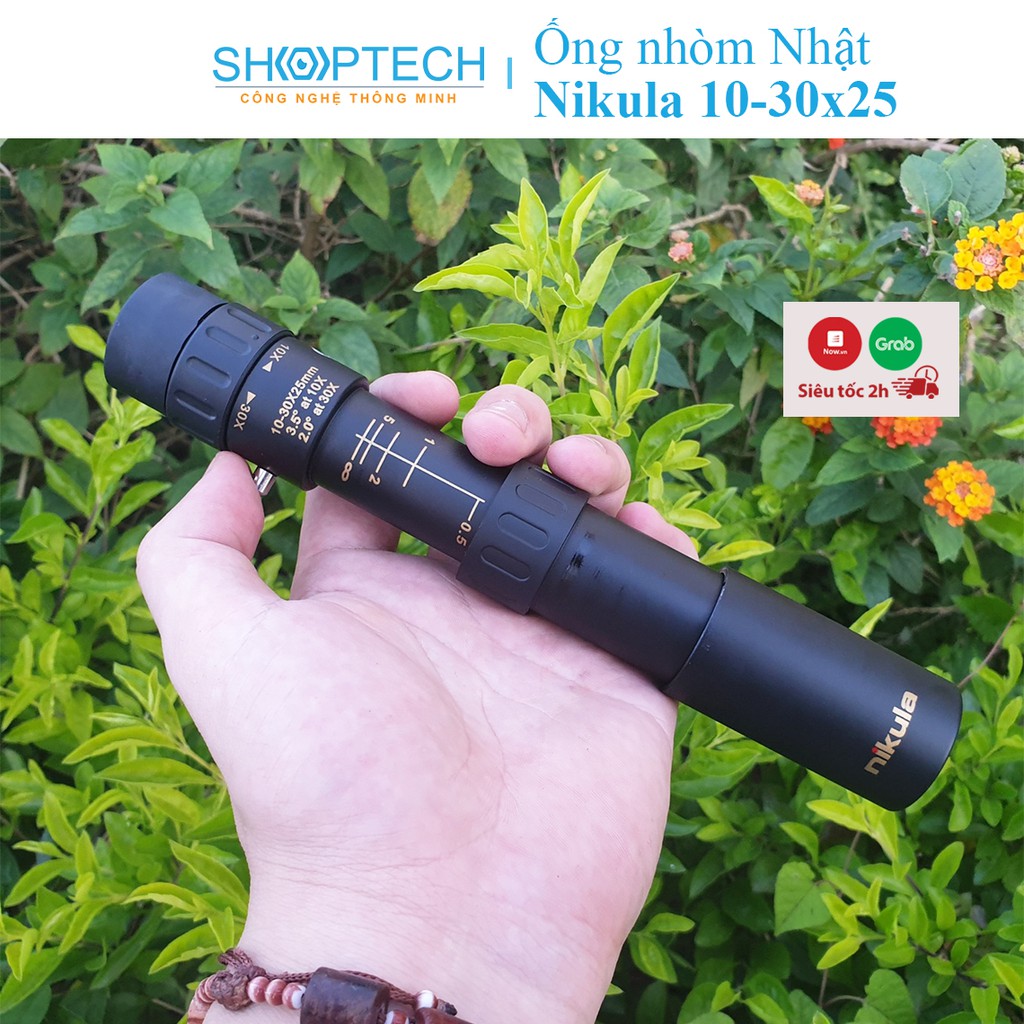 Ống nhòm Nhật 1 mắt Nikula 10-30×25 cao cấp, giá rẻ - Ống nhòm mini du lịch, đi săn, quan sát - Chính hãng từ Nhật Bản