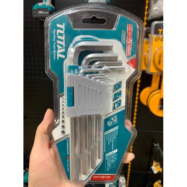 Bộ 9 chìa lục giác loại ngắn TOTAL THT106191