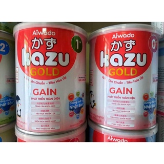 Sữa kazu gain gold số 0, 1 lon 350g date 2023