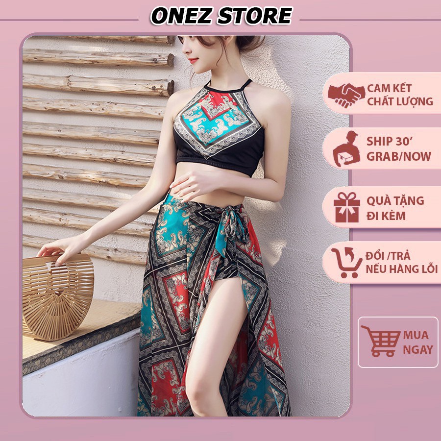 Đồ Bơi Kín Đáo, Bikini đáo ONEZ SET 3 món giúp chị em tự tin hơn ONEZ11