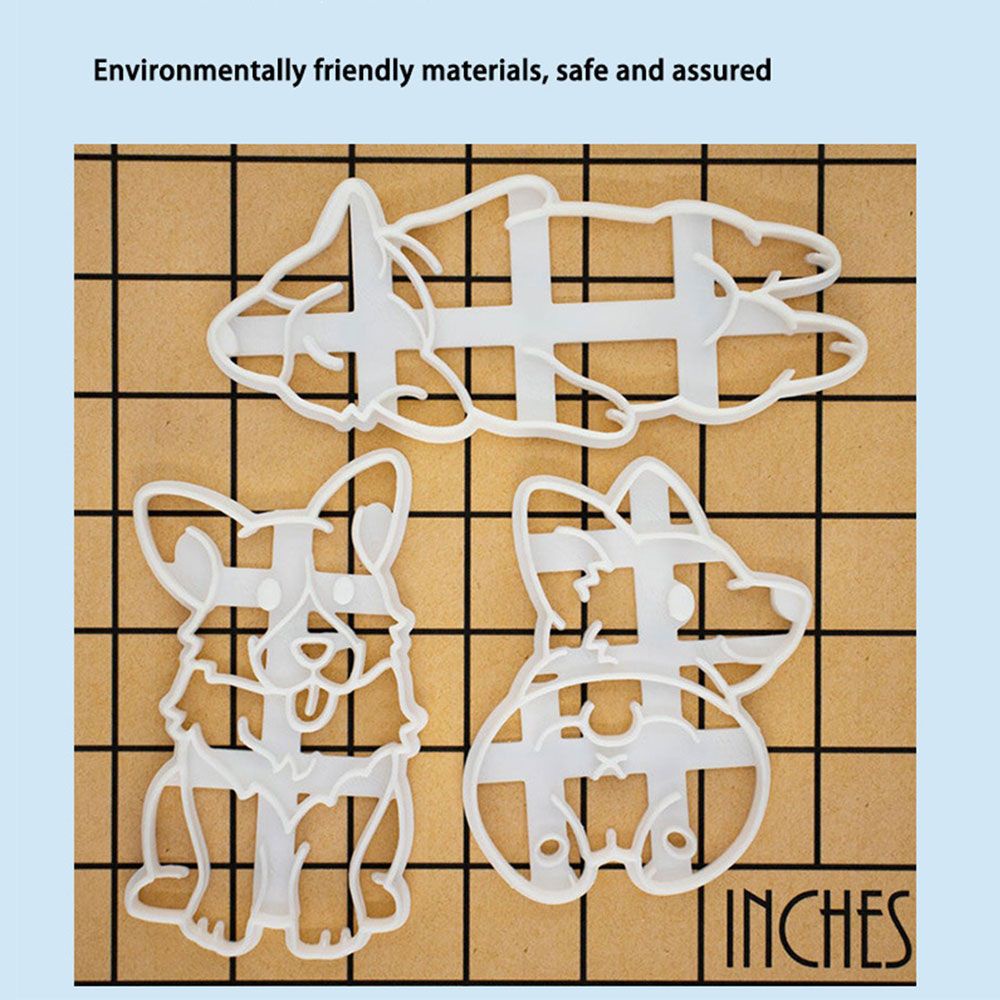 CONOPERY Khuôn làm bánh quy hình chú chó corgi dễ thương DIY