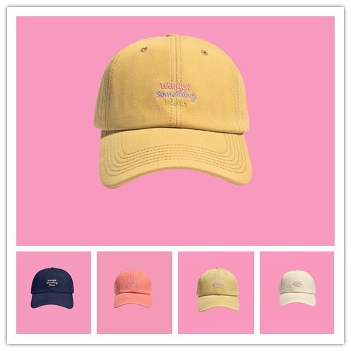 Mũ lưỡi trai thêu chữ phong cách Hàn Quốc với 5 màu tùy chọn