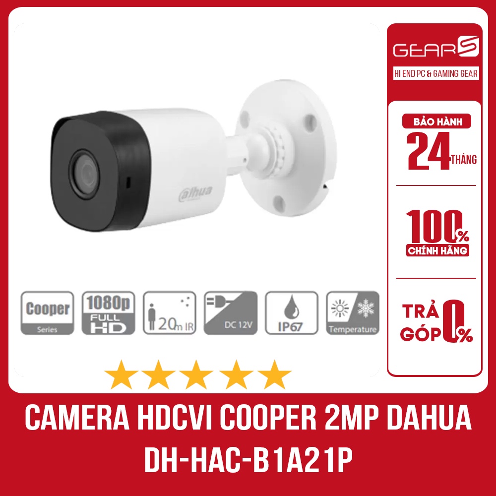 Camera HDCVI Cooper 2MP Dahua DH-HAC-B1A21P - Hàng Chính Hãng