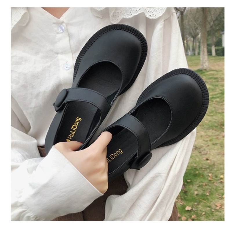 [Sẵn]Giày Lolita Đế Vuông mũi tròn xoè gothic ( Size 35 - 39 ). 1902