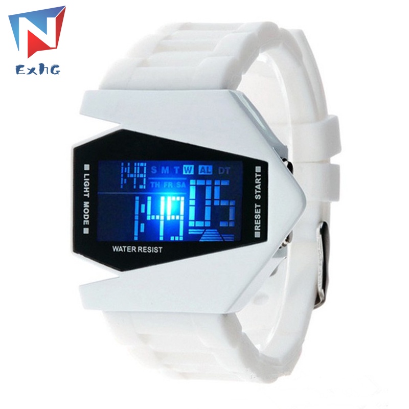 Đồng Hồ Kỹ Thuật Số Bằng Hợp Kim Đèn LED Nhiều Màu 2 Màu Tùy Chọn Cho Nam