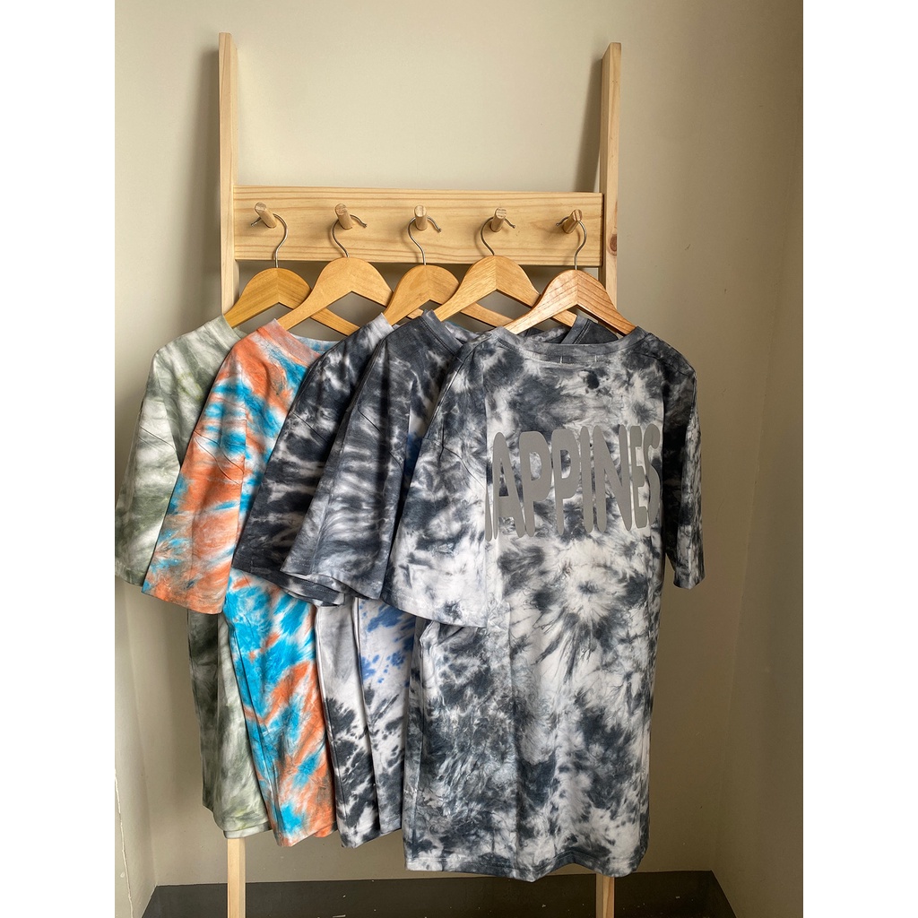 Áo thun cotton màu loang dạ quang unisex cực ngầu