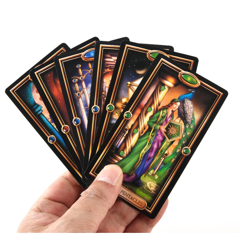 Combo Bộ Bài Bói Tarot Gilded Reverie Lenormand – Expanded Edition Cards M3 và Khăn Trải Bàn Tarot