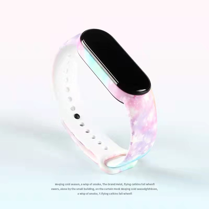 Đối với mi band 7 dây đeo hoa văn cầu vồng tương thích với xiaomi mi band 6/5 4/3