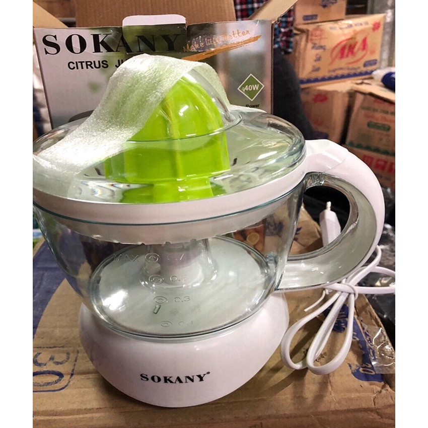 Máy ép cam, máy vắt cam chính hãng Sokany, chế độ xoay 2 chiều tự động bằng điện