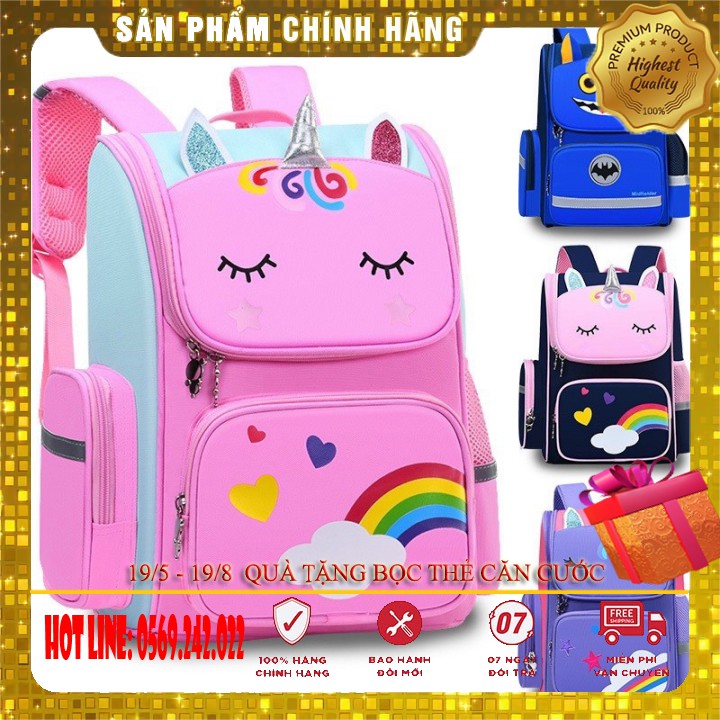 [Mẫu Hàn]Balo dáng hộp Ngựa Pony CHỐNG GÙ LƯNG - SIÊU NHẸ dành cho bé gái chất liệu chống thấm nước, siêu nhẹ