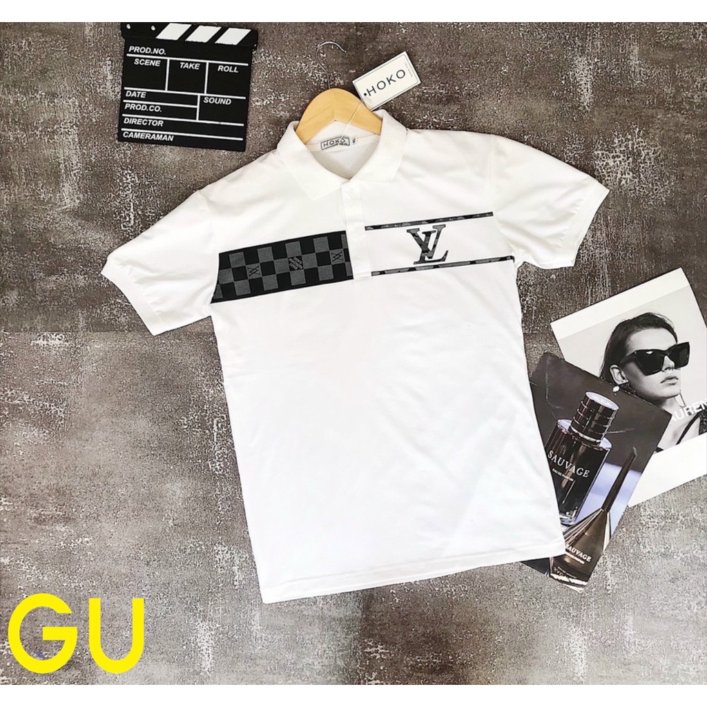 ÁO THUN CỔ POLO NAM IN SỌC CARO PHỐI CHỮ SIÊU XINH LÊN FORM CỰC LỊCH LÃM HÀNG BAO ĐẸP - WEDO