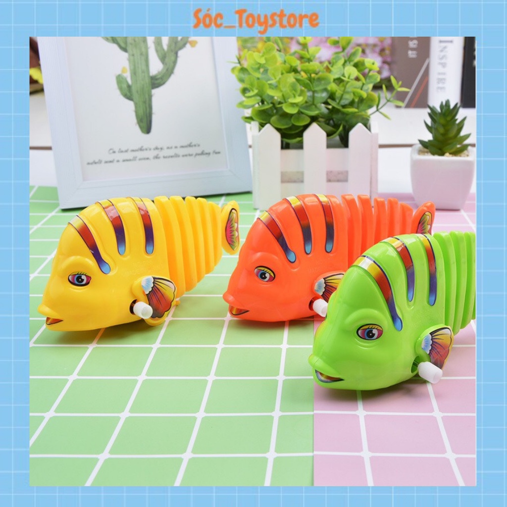 Đồ Chơi Cho Bé - Xe Đồ Chơi Chạy Cót Hình Chú Cá Bơi Lội - Chất Liệu An Toàn Cho Trẻ Thỏa Sức Vui Chơi Sóc_Toystore