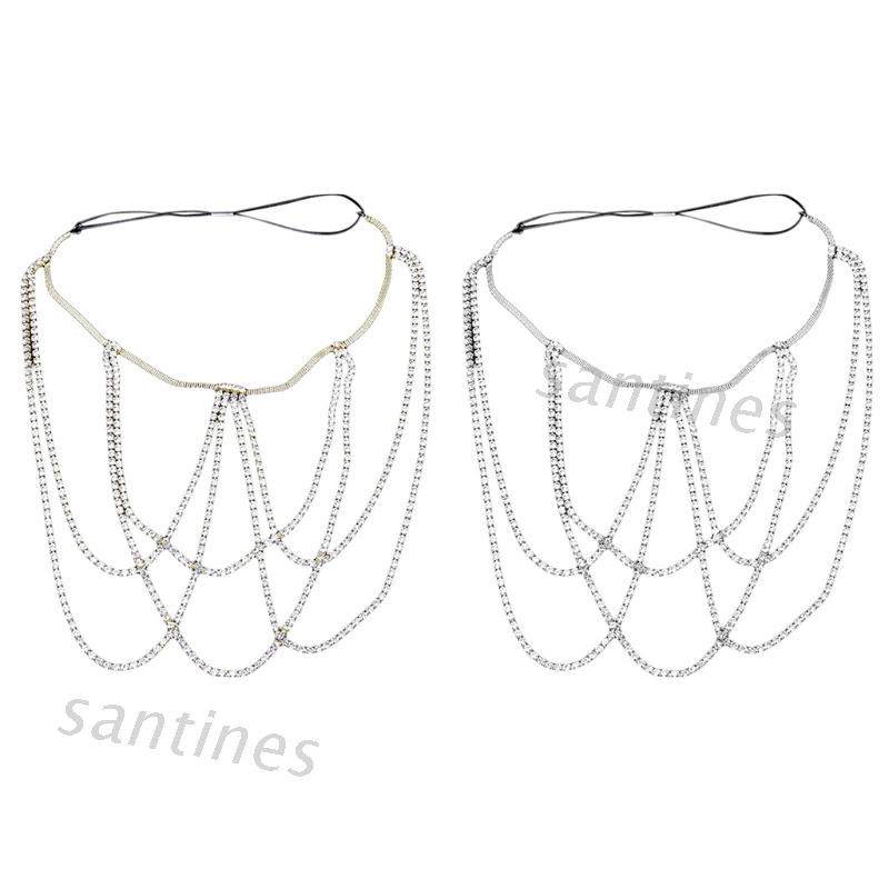 Vòng Đeo Đùi Co Giãn Thiết Kế Đính Đá Lấp Lánh Phong Cách Gợi Cảm Cho Nữ