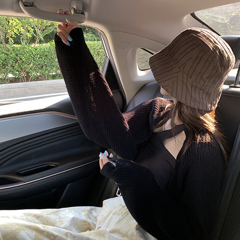 IELGY Áo cardigan Dệt Kim Mỏng Tay Dài Dáng Rộng Thời Trang Cho Nữ