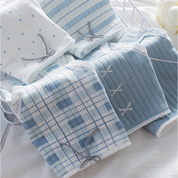 30Kg-68KG 95% Cotton + 5% vải thun Quần Lót Lưng Vừa Co Giãn Thoải Mái Cho Nữ