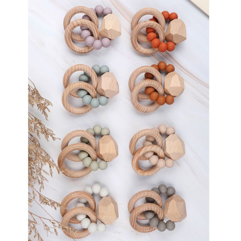 Haha Giá Đỡ Núm Vú Giả Hình Tròn Bằng Gỗ Sồi Tự Nhiên