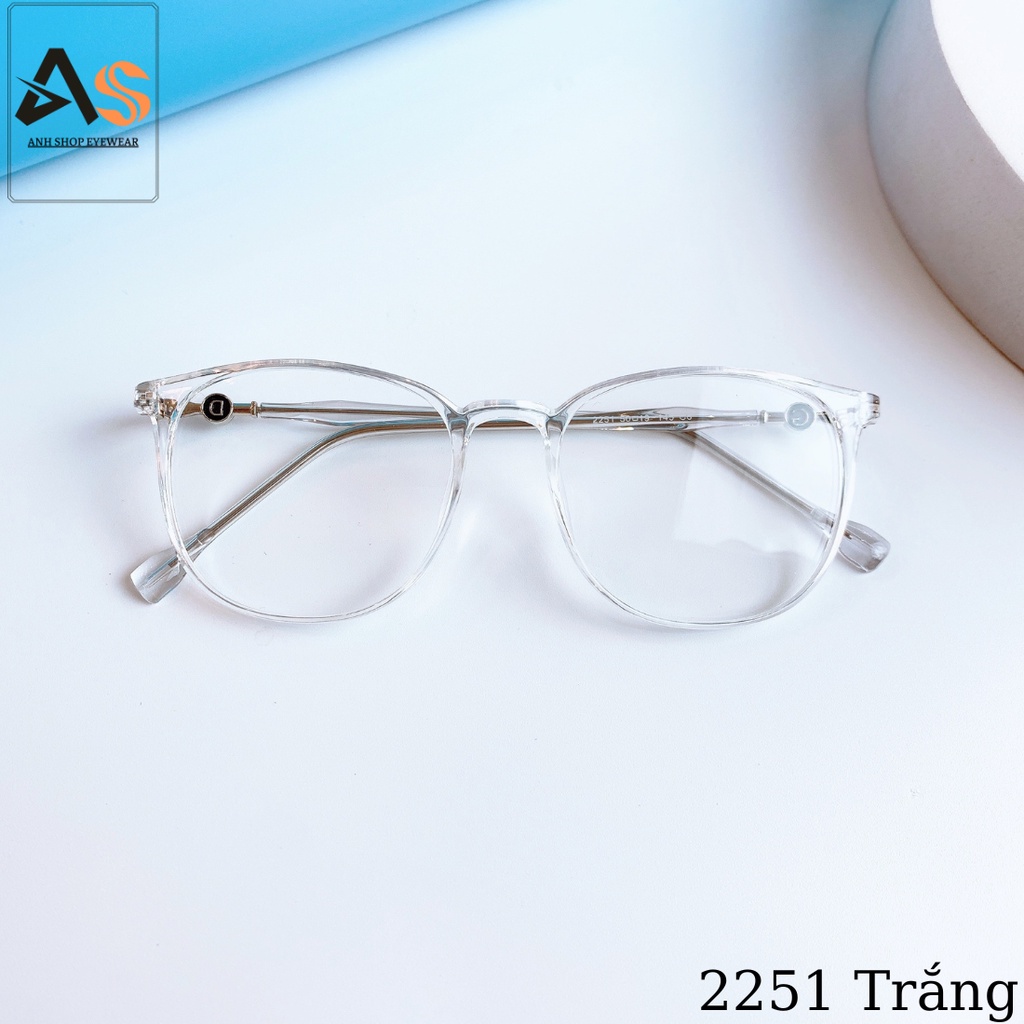 Gọng kính nhựa lõi kim loại thời trang nam nữ 2251A