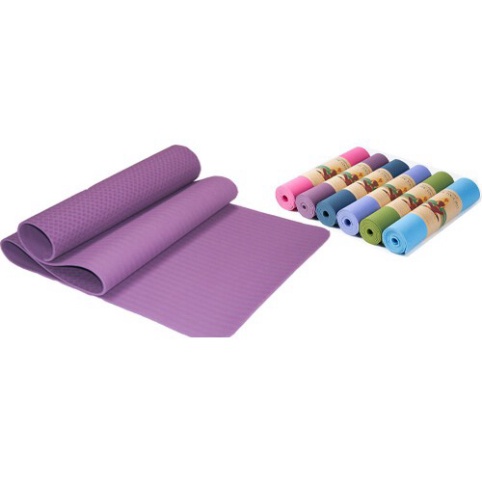 Thảm tập YOGA  6mm Chống trượt, Thảm tập GYM tại nhà tập thể dục. Chất liệu tpe 2 lớp chống trượt mẫu mới 2021