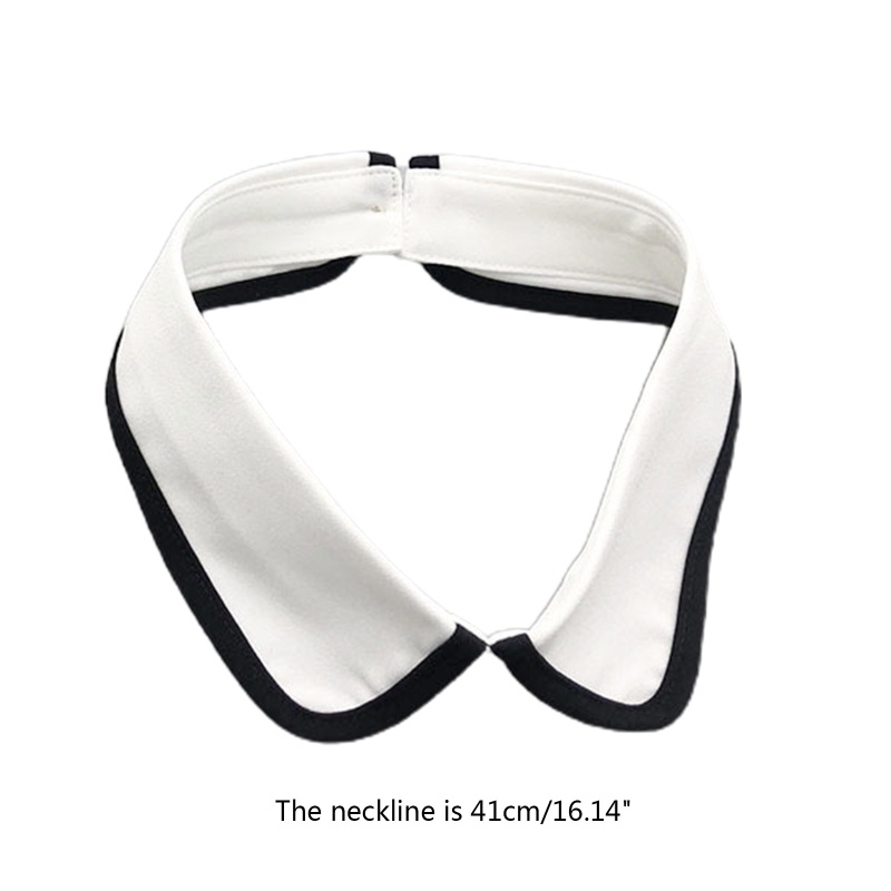 Vòng Cổ Choker Màu Trắng Đen Phối Nút Tháo Rời Được Phong Cách Vintage Thanh Lịch Cho Nữ