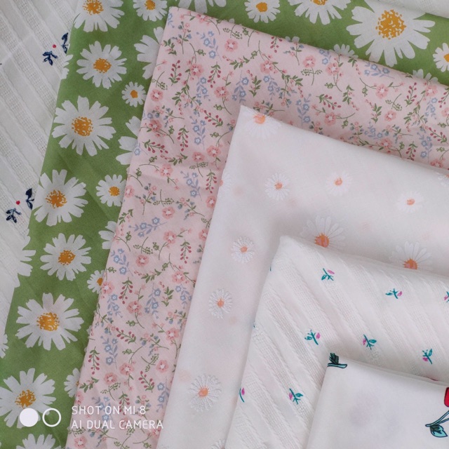 Khăn vải họa tiết Summer Vacation cực xinh xắn - Bandana hoa nhí hottrend - Quà tặng bạn gái ý nghĩa