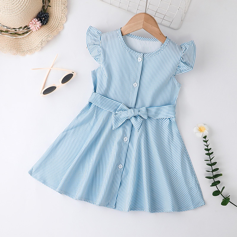 Váy Bé Gái Đầm Công Chúa Mùa Hè Tay Ngắn Cho Bé Trẻ em 4-7 Tuổi