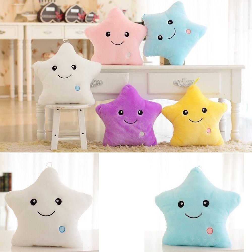 Gối Nhồi Bông Mềm Mại Hình Ngôi Sao Cười Trang Trí Ghế Sofa Phòng Ngủ