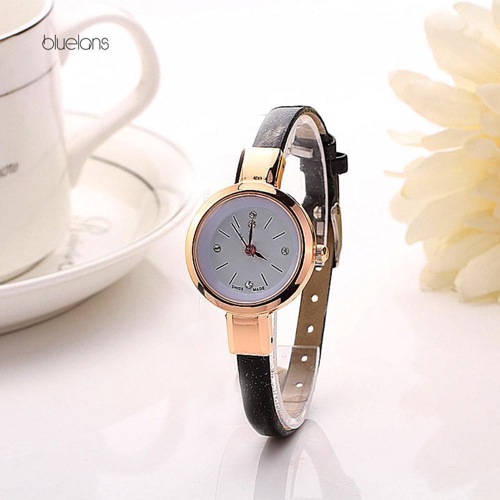 Đồng hồ dây giả da kiểu dáng thanh lịch | BigBuy360 - bigbuy360.vn