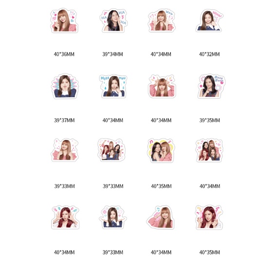 Set 40 Nhãn Dán Hình Nhóm Nhạc Blackpink