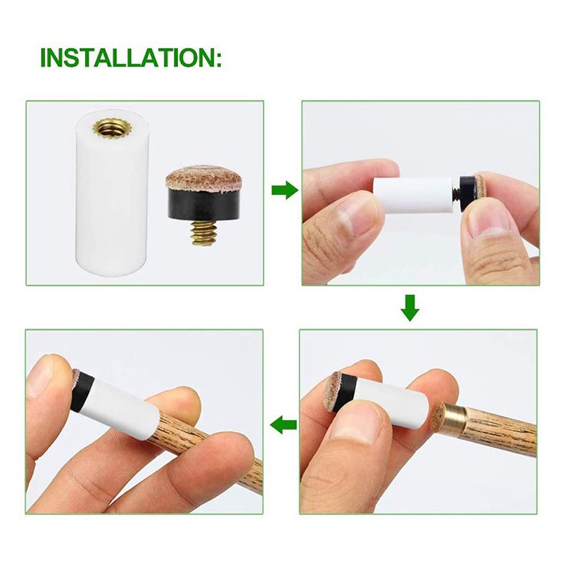 Set 12 Đầu Cơ Bida 12MM Bằng Đồng Thau