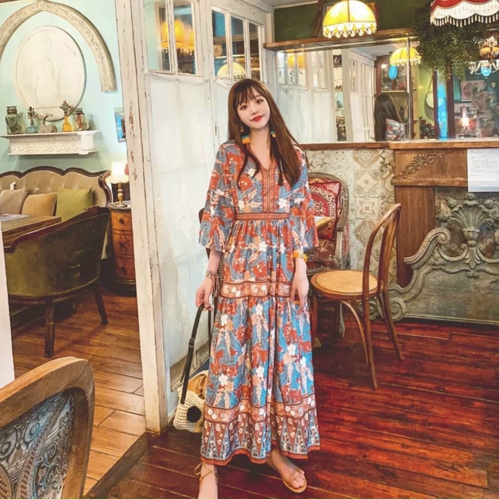 Đầm maxi nữ, đầm nữ dáng dài, đầm đẹp cho phái nữ, hàng đẹp may kỹ, phom dưới 54kg- theo chiều cao . | BigBuy360 - bigbuy360.vn