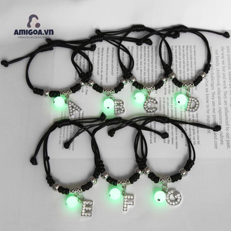 ✨✨Vòng Đeo Tay Dạ Quang Từ A-Z Có Thể Điều Chỉnh Thời Trang Cho Nam Nữ