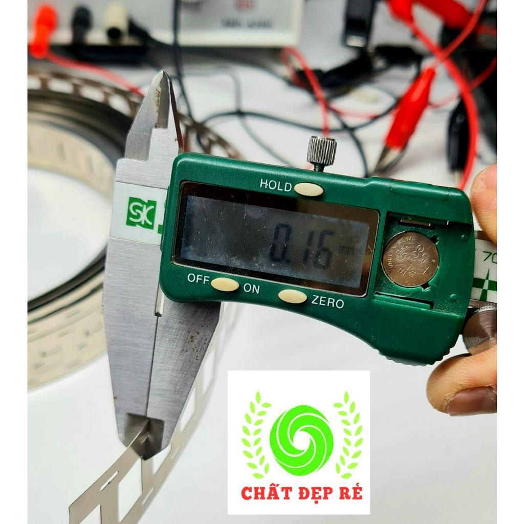 Kẽm đôi cho hàn cell pin mạ niken 0.15  mm, Giá 1m dài