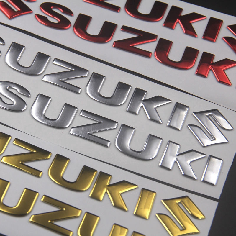 Decal 3d Chữ Suzuki Trang Trí Xe Hơi